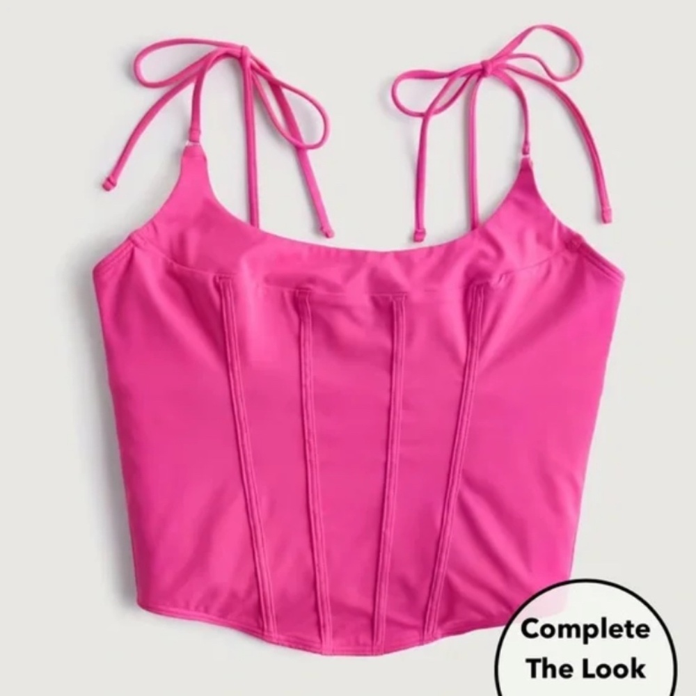 Gilly Hicks Micro Corset Top Pink NWT size L